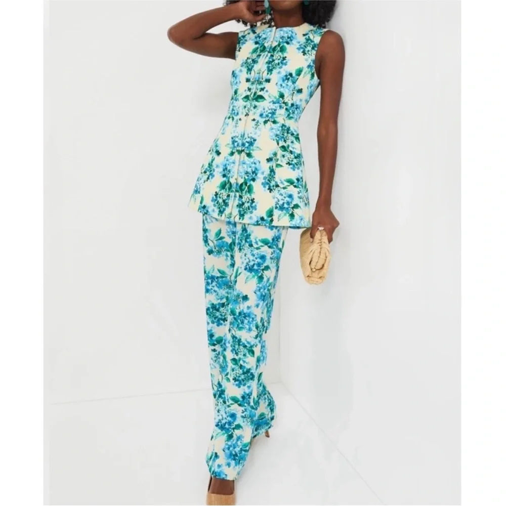 TUCKERNUCK Water's Edge Hydrangea Rhoda Tunic Top Size 10 - Picture 6 of 11